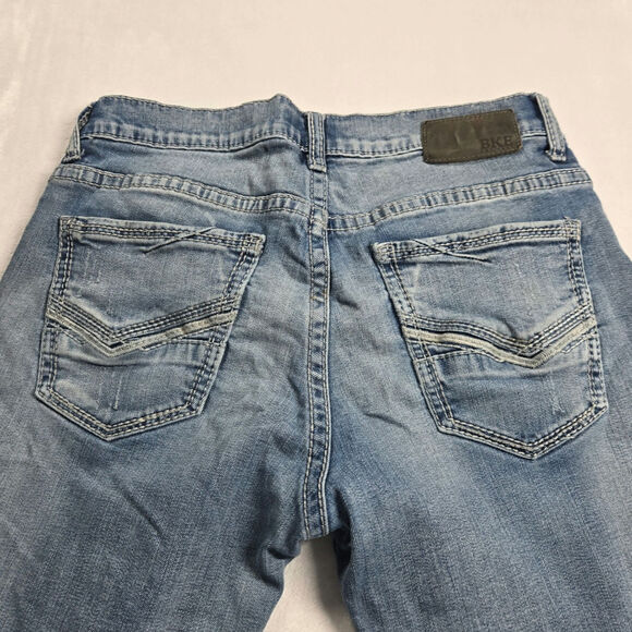 Buckle‎ BKE Alec Distressed Thick Stitch Straight Blue Men 32X30 (29x29) Stretch - Picture 10 of 12